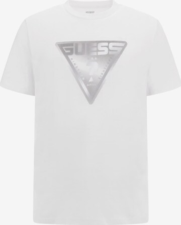GUESS Shirt 'Dreieck' in White: front