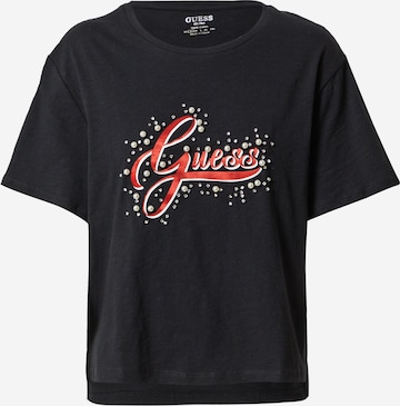 GUESS - Camiseta 'Leontina' en negro: frente