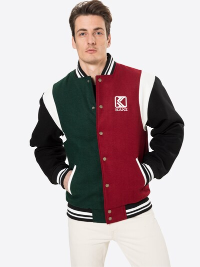 Karl Kani Jacke In Dunkelgrun Rot Schwarz Weiss About You