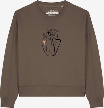 Felpa 'Self love ' di Watapparel in marrone: frontale