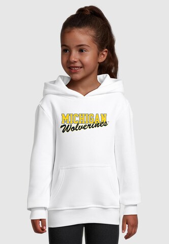 Merchcode Sweatshirt 'Michigan Wolverines' in White: front