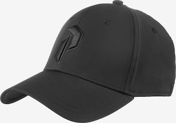 PEAK PERFORMANCE Шапка с козирка 'Logo' в черно: отпред
