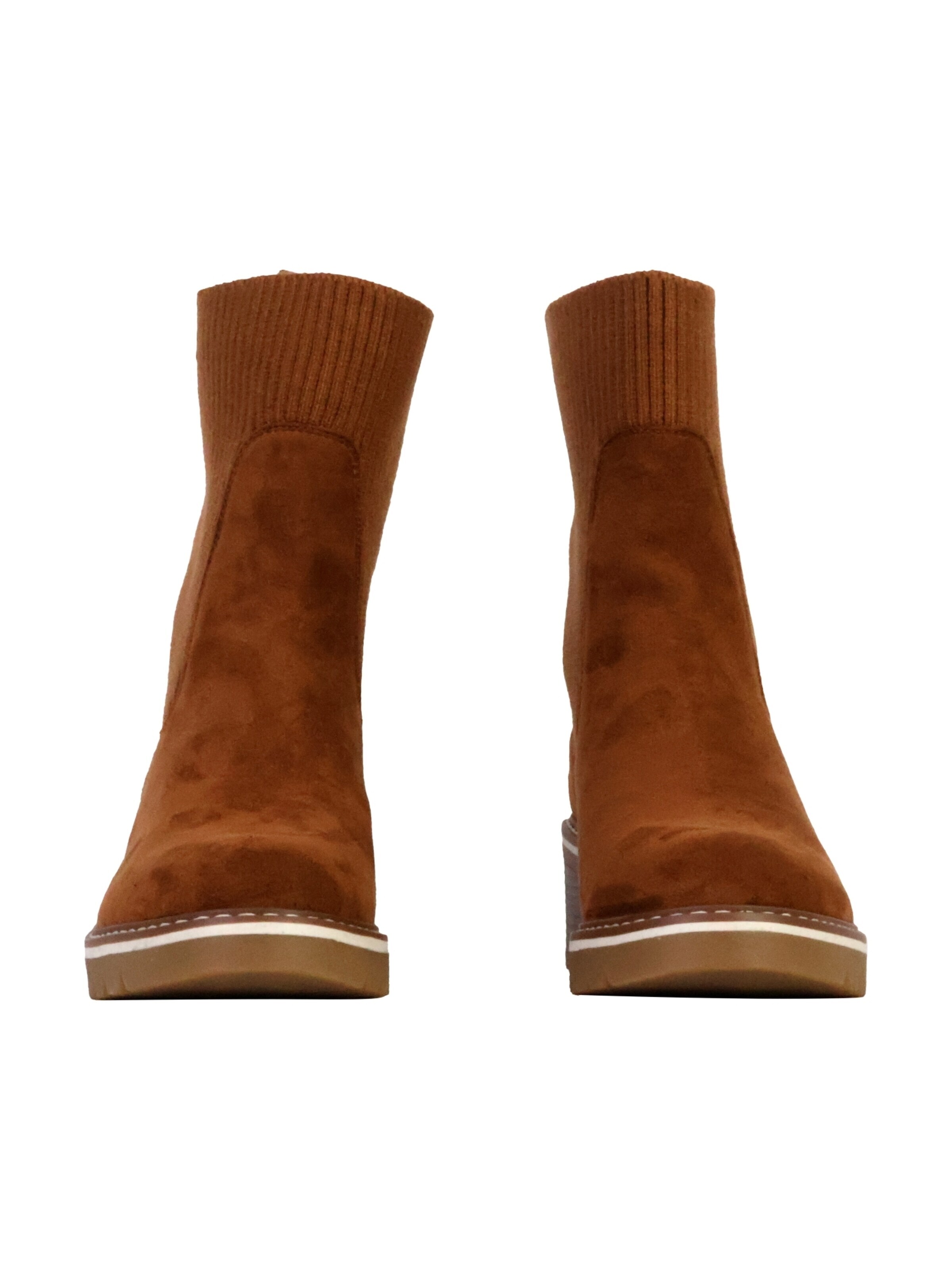 Bottines 'Stiefeletten zum Hineinschlüpfen' The Divine Factory en beige