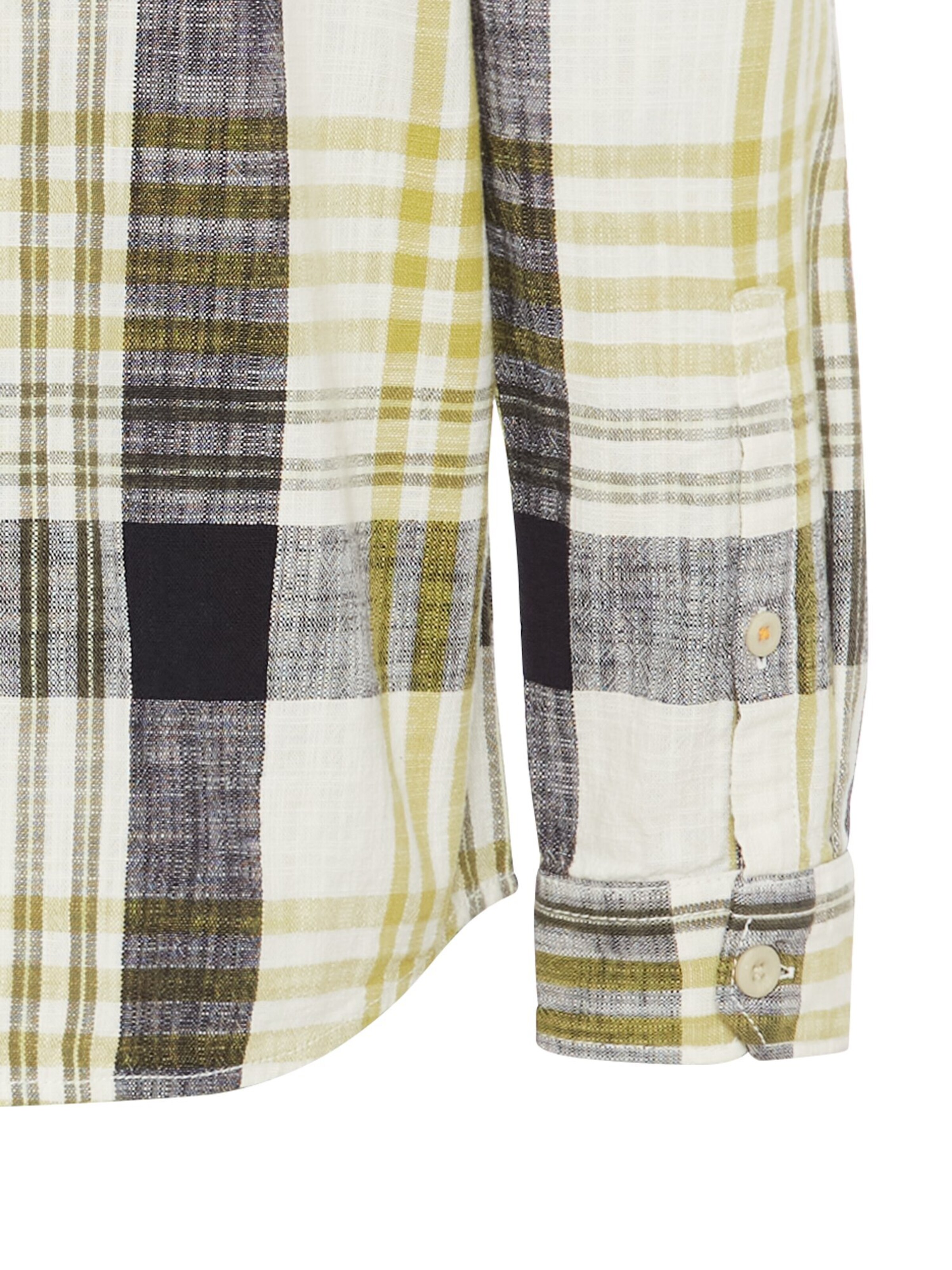 CAMEL ACTIVE Regular Fit Kariertes Langarm Hemd aus Baumwolle in Grün