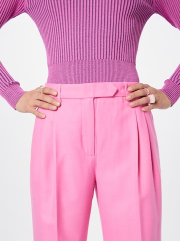 Designers Remix Regular Pleat-Front Pants 'Nottingham' in Pink