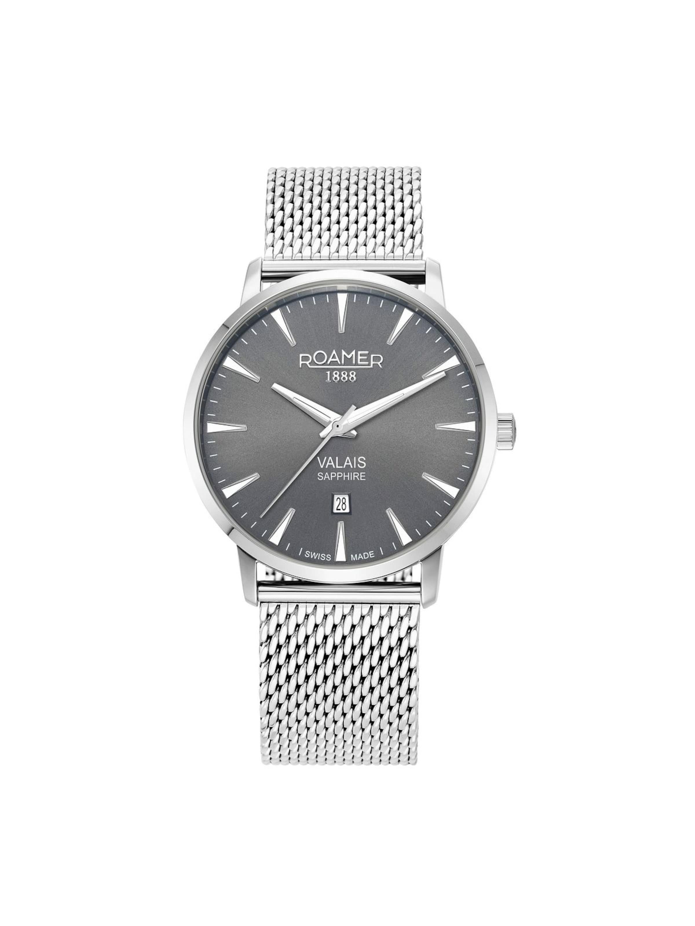 Montre à affichage analogique Roamer en gris : devant