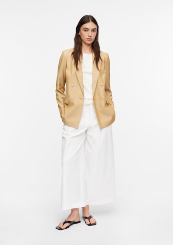 COMMA - Pierna ancha Pantalón plisado en blanco