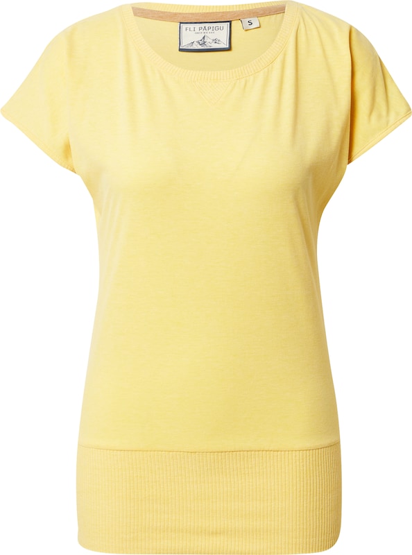 Fli Papigu T-Shirt 'Schnitzel' in Gelbmeliert