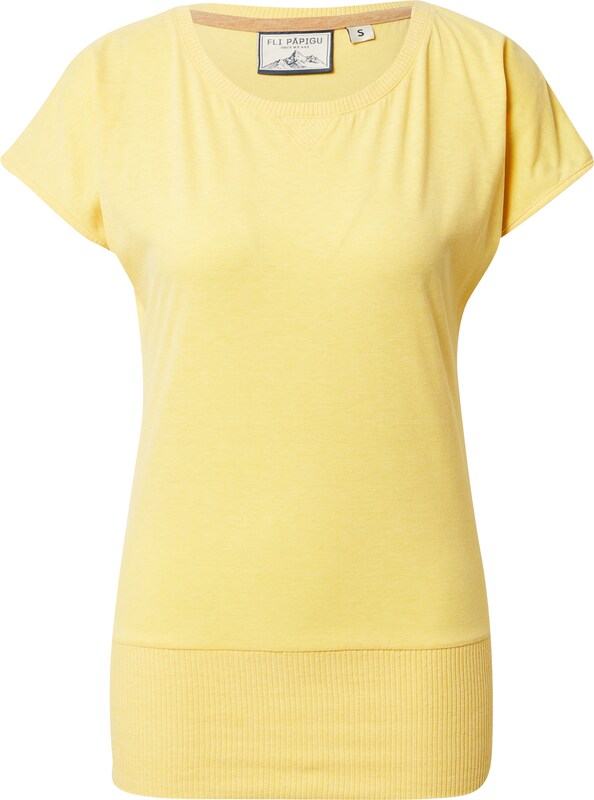 Fli Papigu T-Shirt 'Schnitzel' in Gelbmeliert PP6877 Fli Papigu T-Shirt 'Schnitzel' in Gelbmeliert PP6877