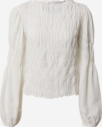 Cream Bluse 'Henva' i hvid: forside