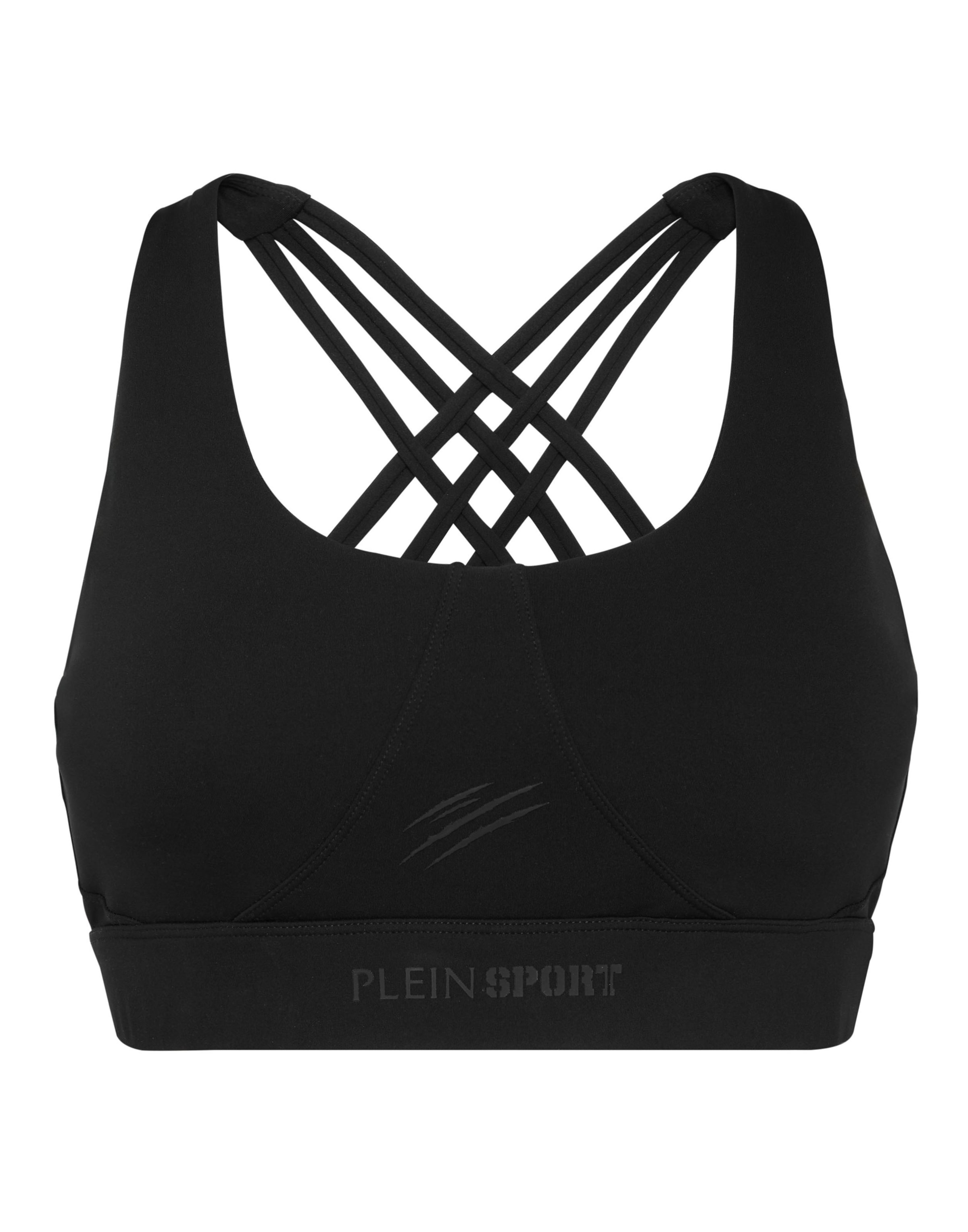 Plein Sport Bustier Sport-BH in Schwarz: Vorderseite
