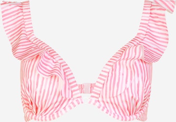 Hunkemöller T-shirt bra Bikini Top 'JULIA' in Pink: front