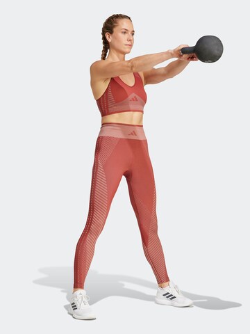 ADIDAS PERFORMANCE - Bustier Sujetador deportivo en rojo