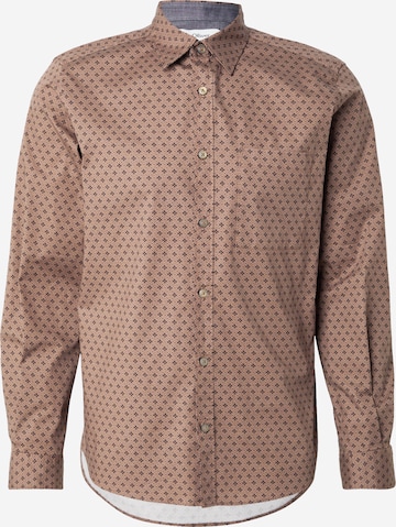 s.Oliver Overhemd in Bruin: voorkant