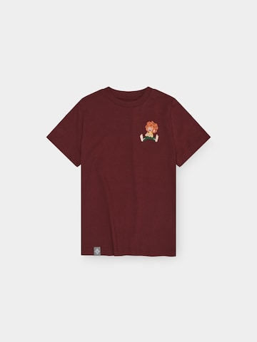 Bavarian Caps Shirt 'Pumuckl lacht' in Red: front