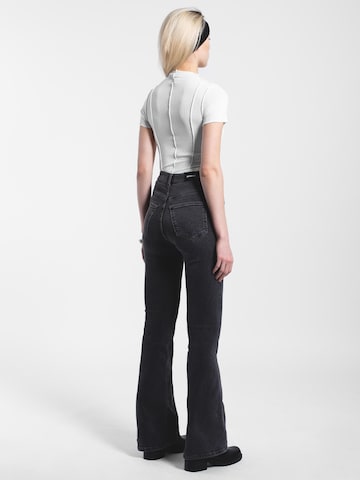 Dr. Denim Skinny Jeans 'Moxy High Flare' in Grey
