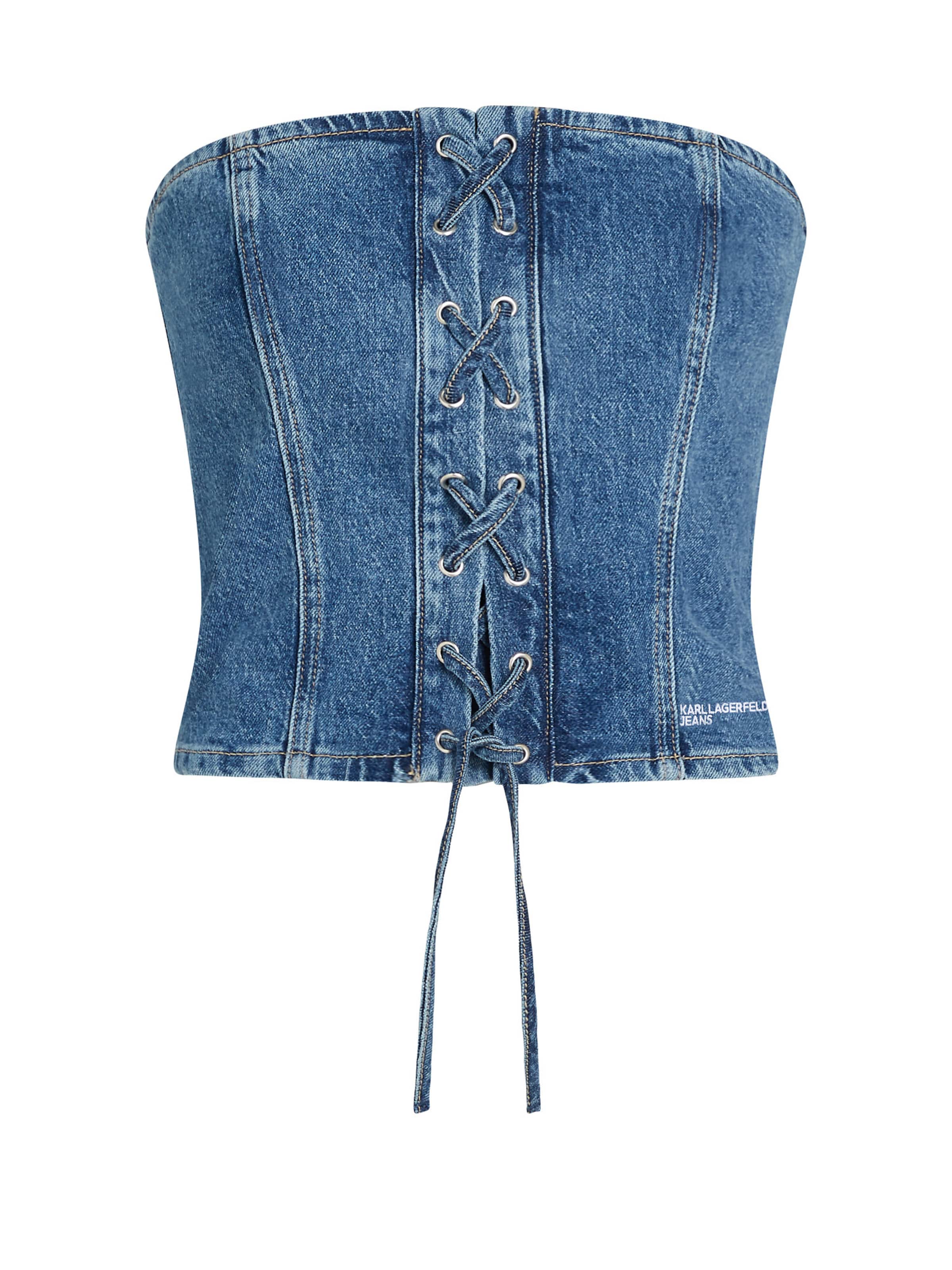 KARL LAGERFELD JEANS Top in Blauw: voorkant