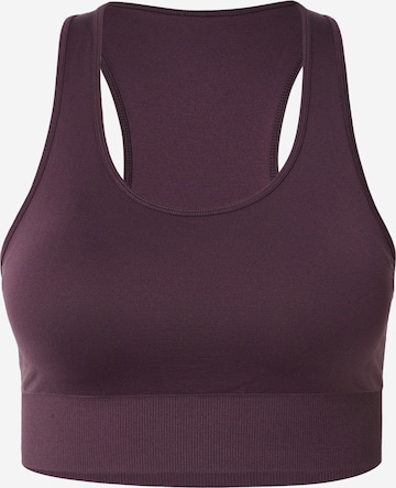 Bustier Soutien-gorge de sport 'ONPDaisy' Only Play Curvy en violet : devant