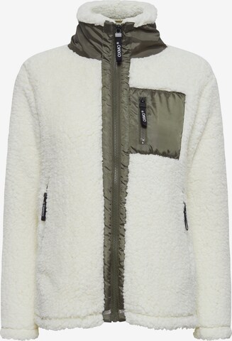 Oxmo Fleece jas in Wit: voorkant