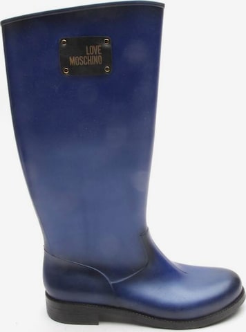 Love Moschino Dress Boots in 38 in Blue: front