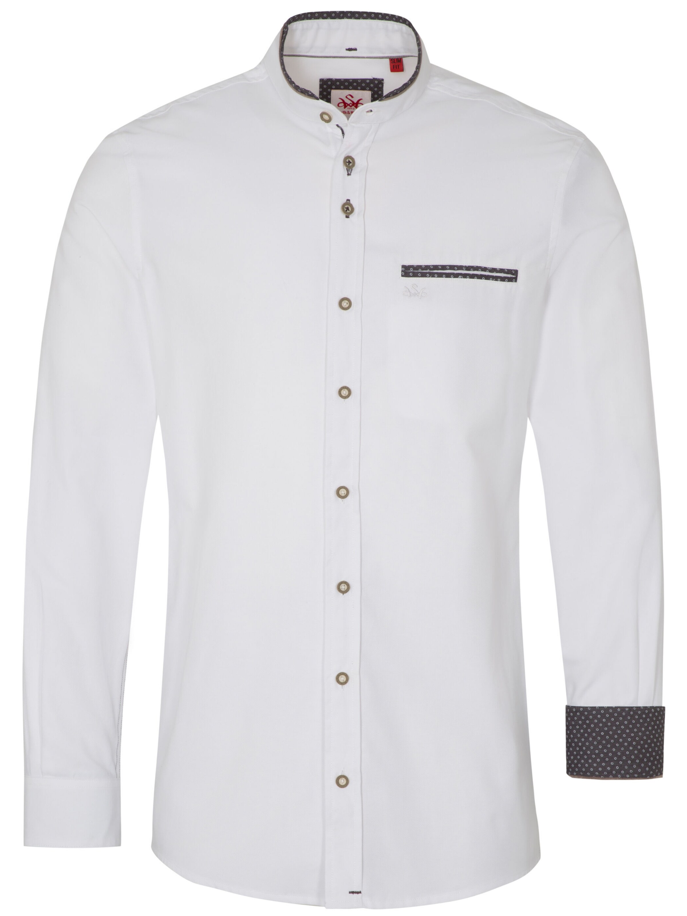 SPIETH & WENSKY Regular fit Traditional button up shirt 'Engadin' in White: front