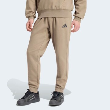 ADIDAS SPORTSWEAR Tapered Sporthose 'Essentials' in Braun: Vorderseite
