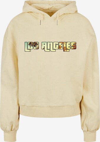 Merchcode Sweatshirt 'Grand Los Angeles' in Yellow: front