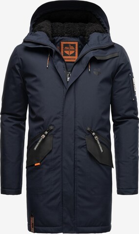 STONE HARBOUR Winterparka 'Ragaan' in Blauw: voorkant