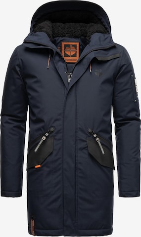 STONE HARBOUR - Parka de inverno 'Ragaan' em azul: frente