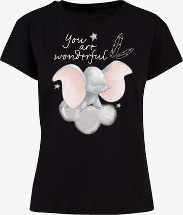 T-shirt 'Disney Dumbo You Are Wonderful' F4NT4STIC en noir : devant