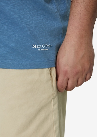 T-Shirt 'in softer Slub-Jersey-Qualität' Marc O'Polo en bleu