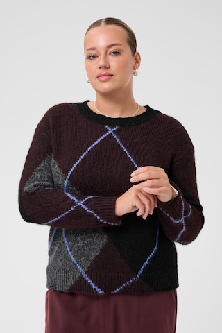 KAFFE CURVE Pullover 'KCKit' in Grau: Vorderseite