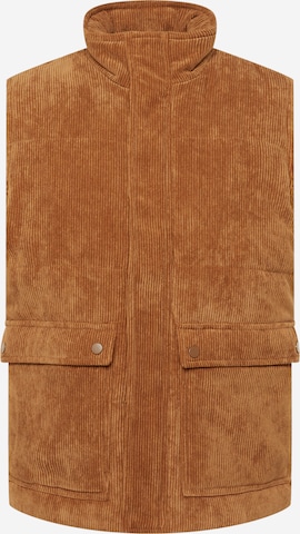 Only & Sons Vest 'Cash' in Brown: front