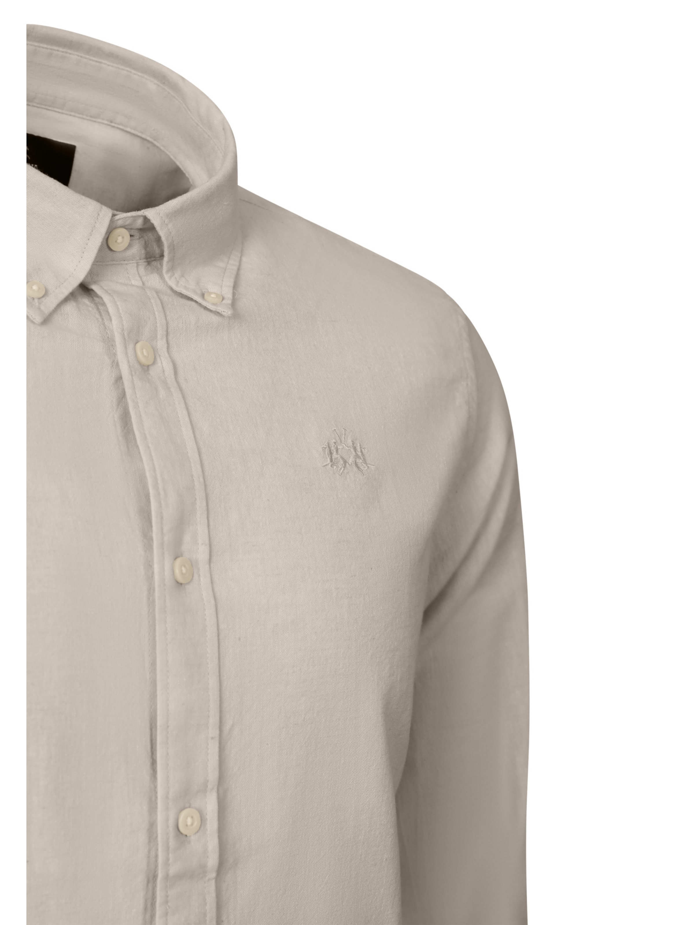 La Martina Slim fit Overhemd ' MCC006 ' in Beige