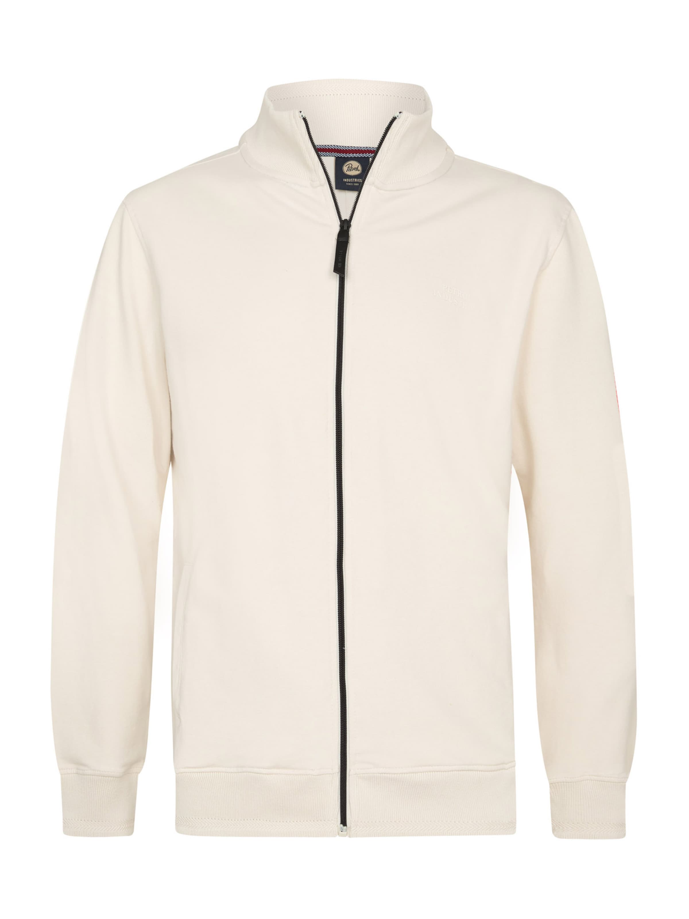 Petrol Industries Кофта на молнии в Белый: спереди