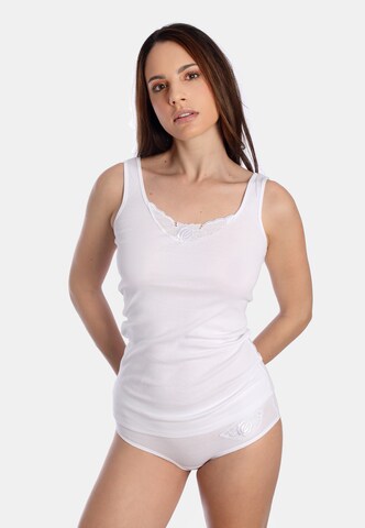 sassa Onderhemd 'FINE RIB' in Wit: voorkant