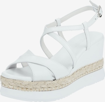 Nero Giardini Strap Sandals in White: front