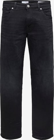 SELECTED HOMME Regular Jeans 'Scott' in Zwart: voorkant