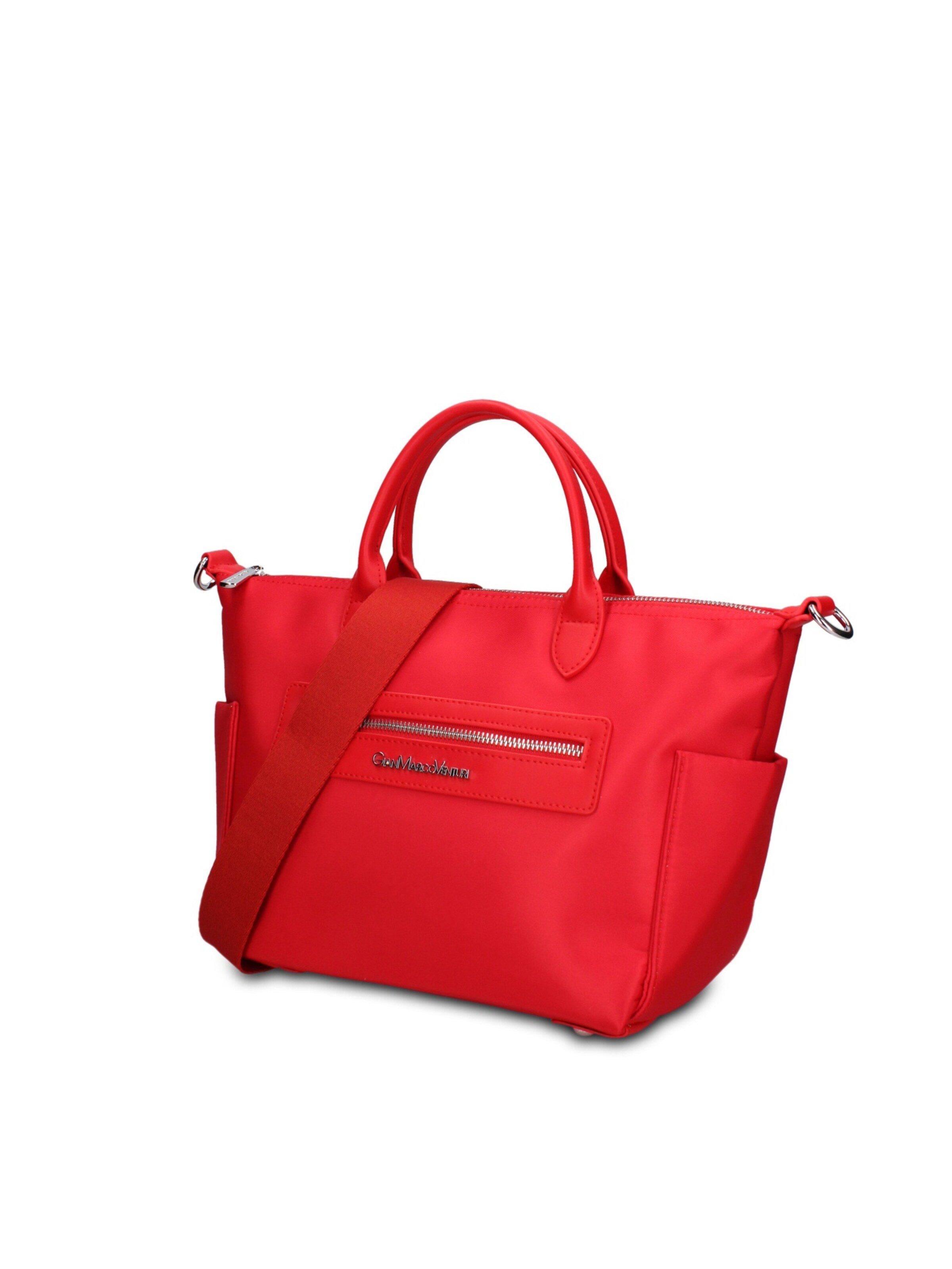 Borsa a mano 'Borsa a Mano Donna Lunara Elite Vegan Leather - Versatile e Sostenibile' di GianMarco Venturi in rosso: frontale
