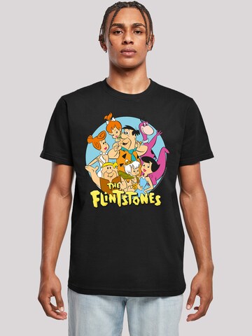 T-Shirt 'The Flintstones Group Circle' F4NT4STIC en noir : devant