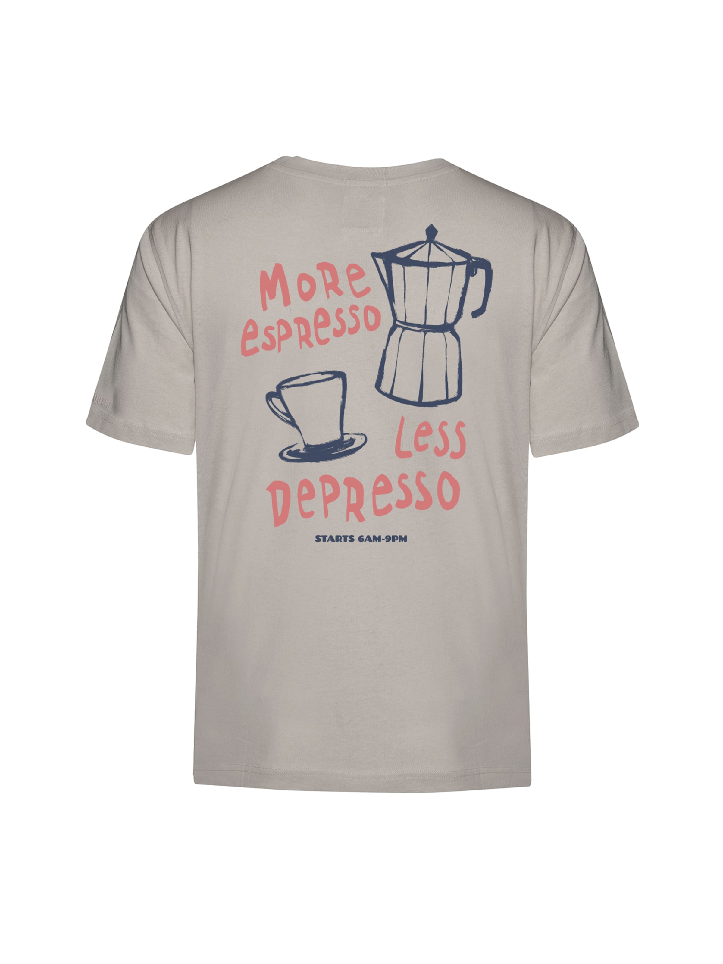 GREENBOMB Shirt ' Fusion Espresso ' in Grijs: voorkant