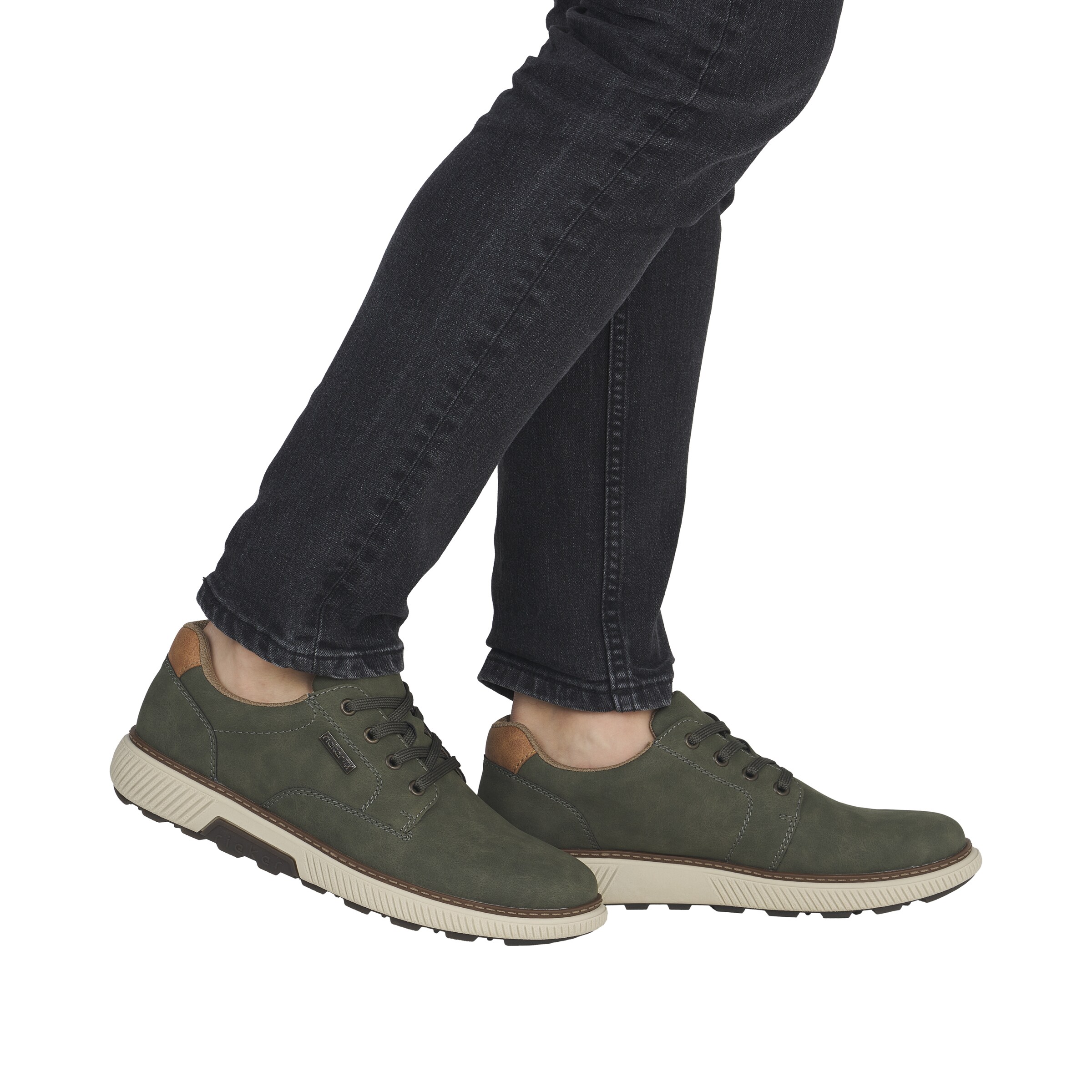 Baskets basses Rieker en vert