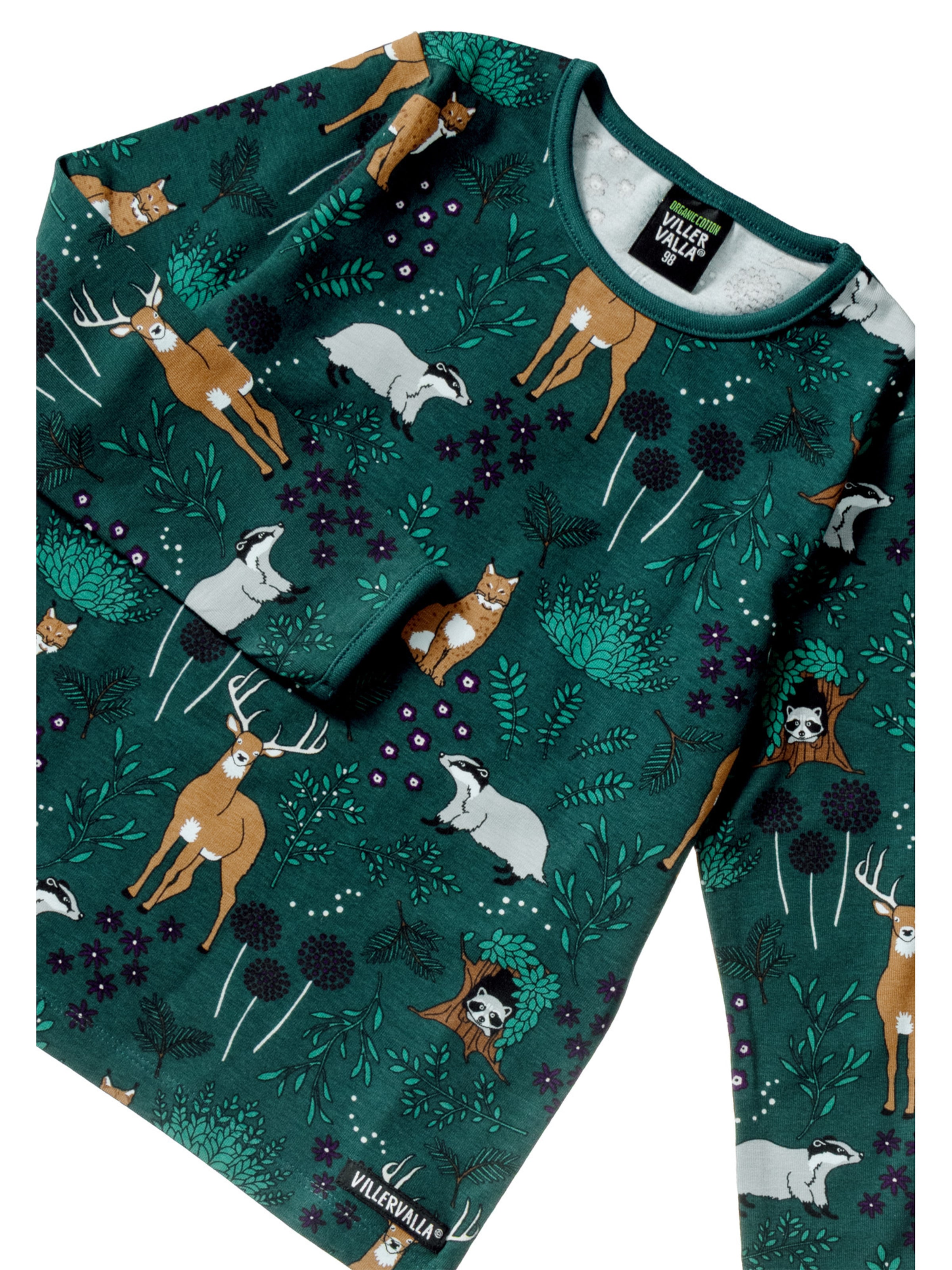 Villervalla Shirt 'Winter Forest' in Green