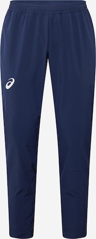 Effilé Pantalon de sport 'MATCH PANT' ASICS en bleu : devant