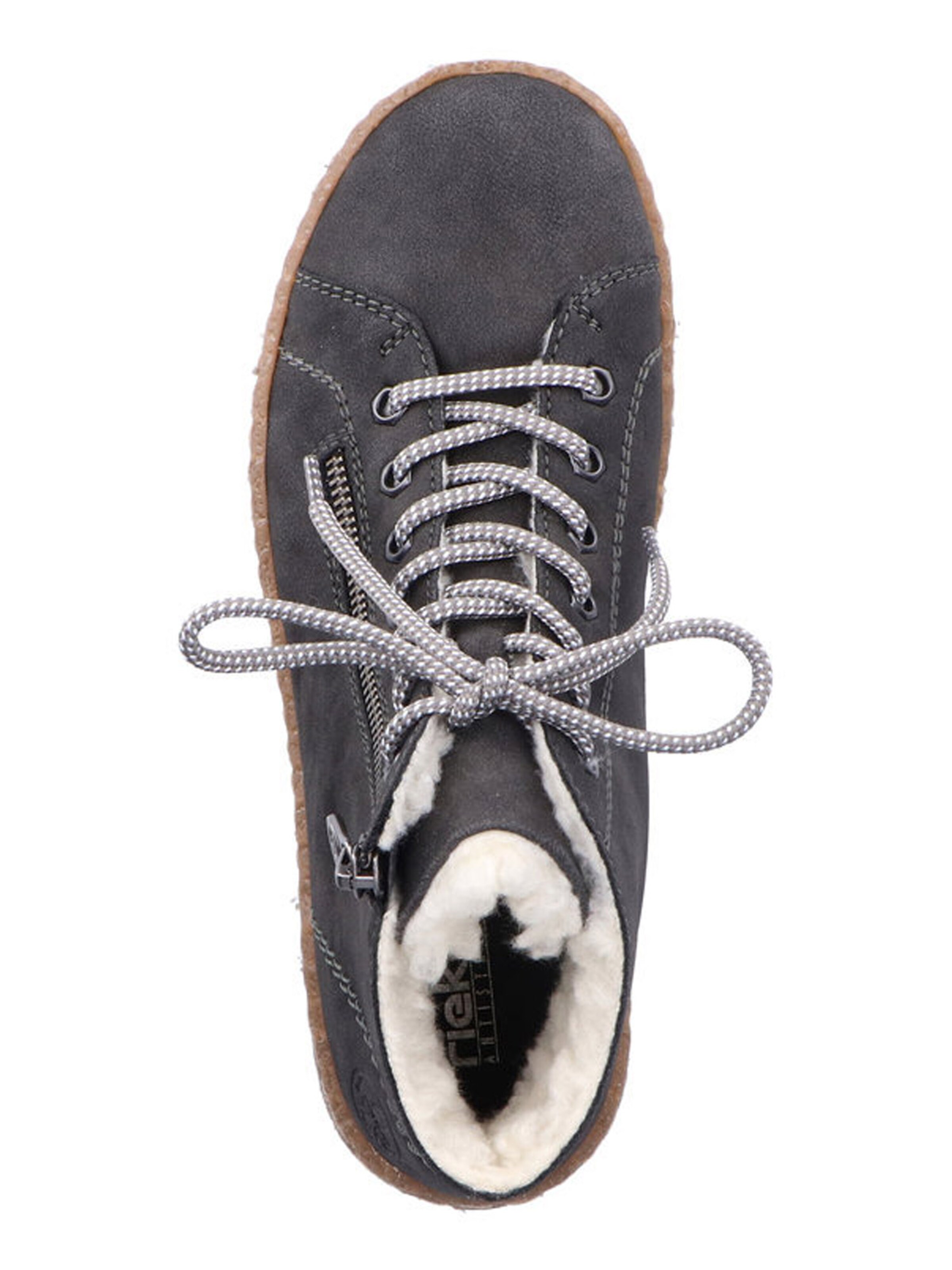 Rieker Lace-Up Ankle Boots in Grey