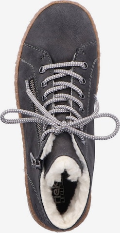 Rieker Lace-Up Ankle Boots in Grey