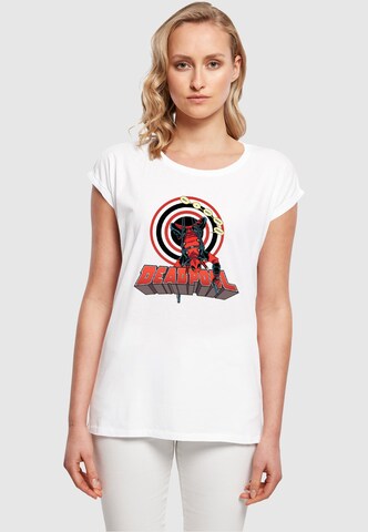 T-shirt 'Deadpool - Upside Down' ABSOLUTE CULT en blanc : devant