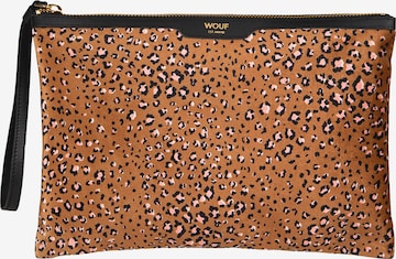 Wouf Clutch in Brown: front