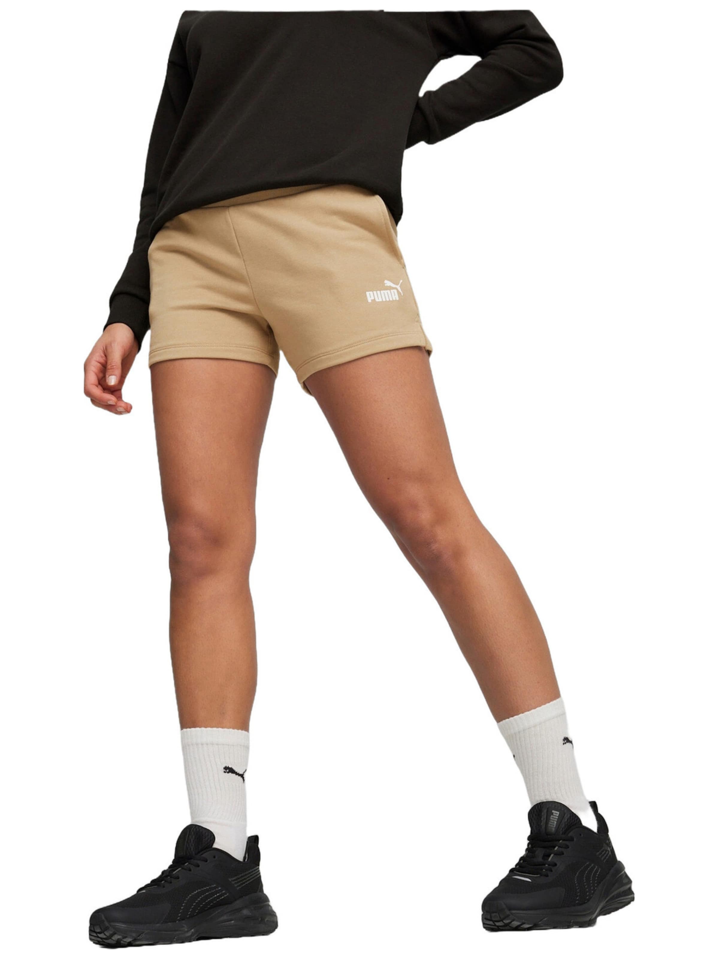 regular Pantaloni sportivi 'Puma Ess 4 Sweat Shorts Tr S' di PUMA in marrone: frontale