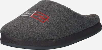 TOMMY HILFIGER Huisschoen in de kleur Donkergrijs / Rood / Wit, Productweergave